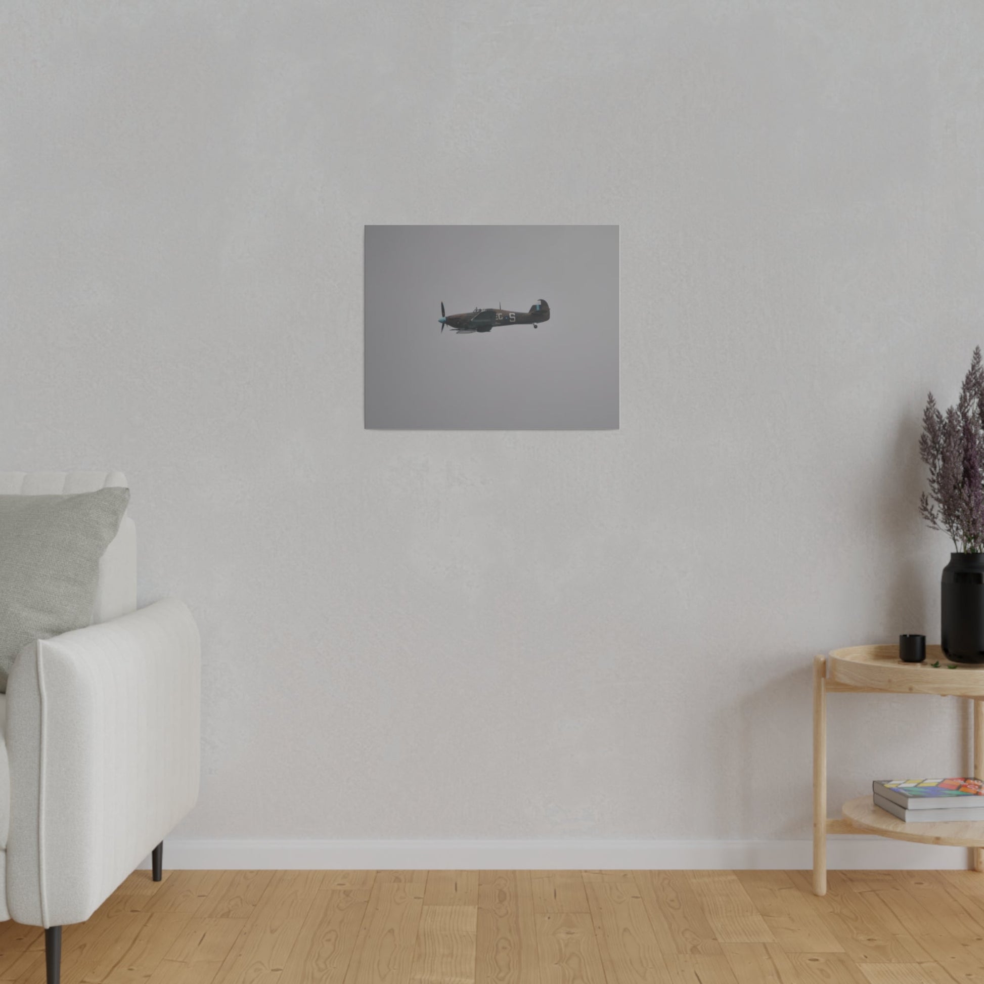 Memorial Flight Hurricane Flying From The Right Sideways, Matte Canvas, Stretched, 0.75" - The Trio Synergize Group