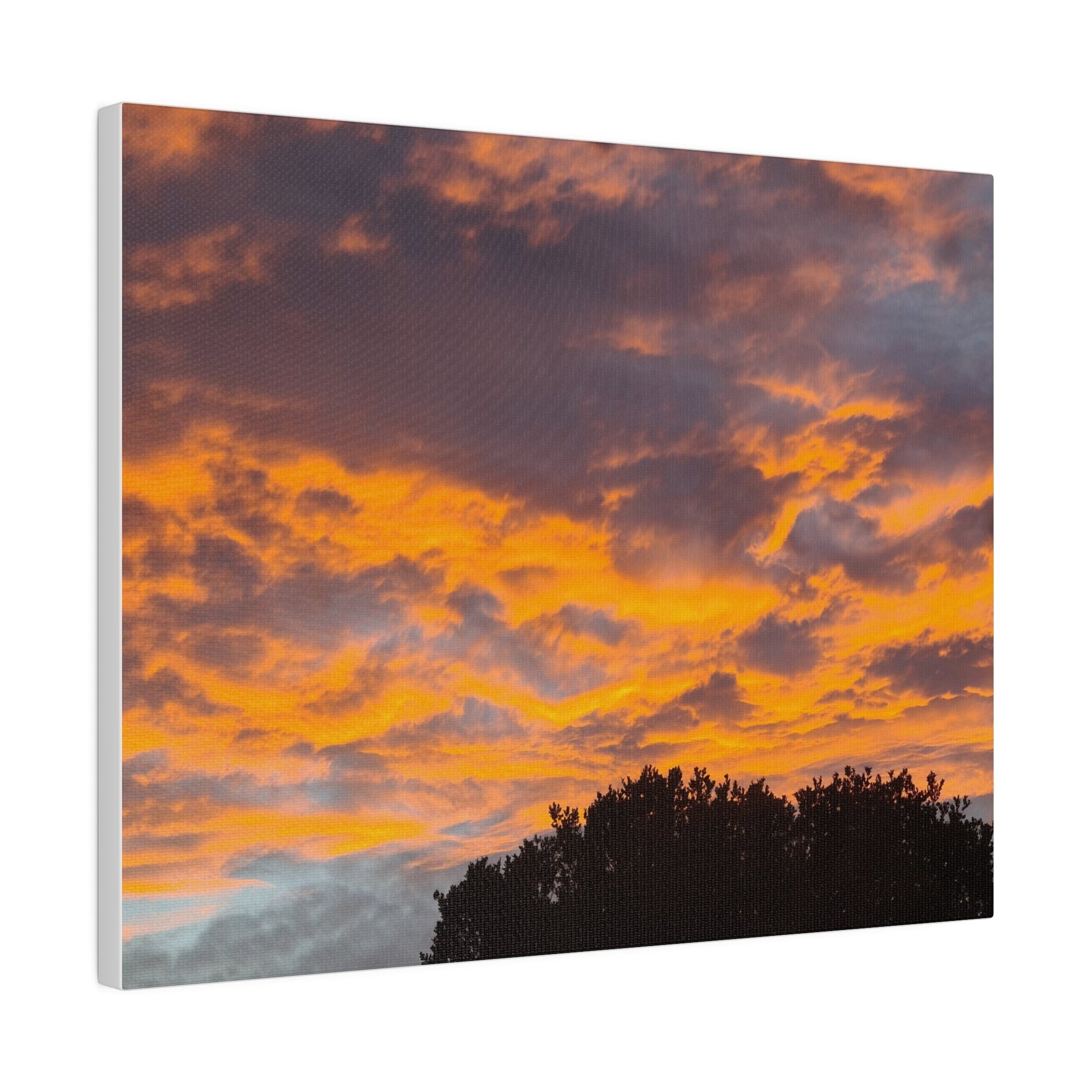 Orange Clouds Due To Sunset Canvas - The Trio Synergize Group