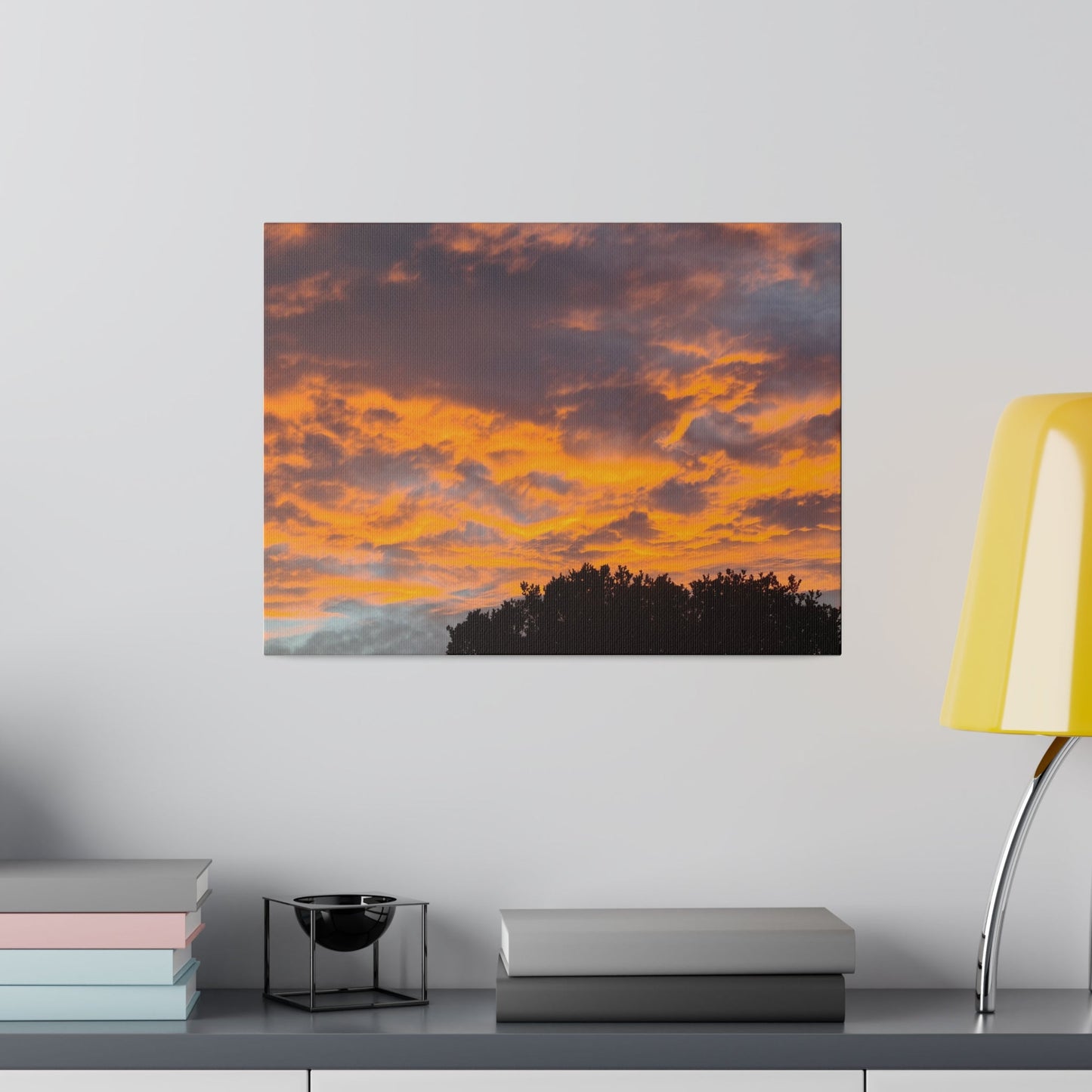 Orange Clouds Due To Sunset Canvas - The Trio Synergize Group