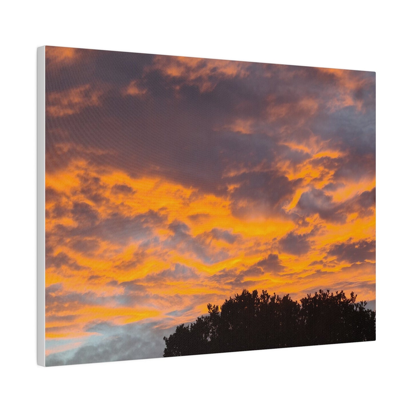 Orange Clouds Due To Sunset Canvas - The Trio Synergize Group
