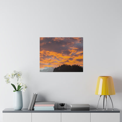 Orange Clouds Due To Sunset Canvas - The Trio Synergize Group