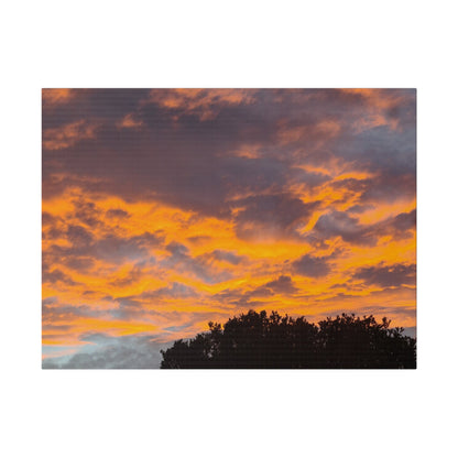 Orange Clouds Due To Sunset Canvas - The Trio Synergize Group