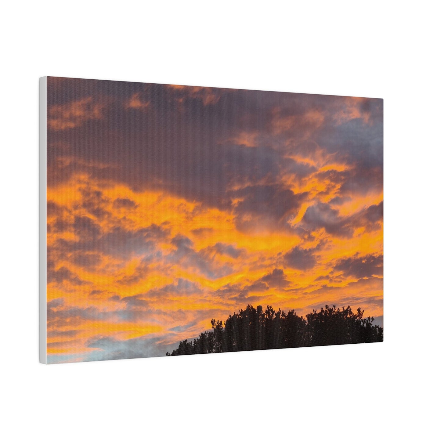 Orange Clouds Due To Sunset Canvas - The Trio Synergize Group