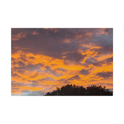 Orange Clouds Due To Sunset Canvas - The Trio Synergize Group