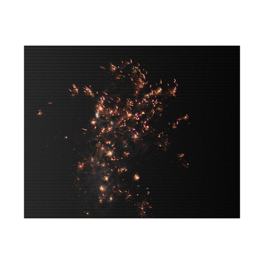 Orange/Red Cluster Fireworks Canvas - The Trio Synergize Group