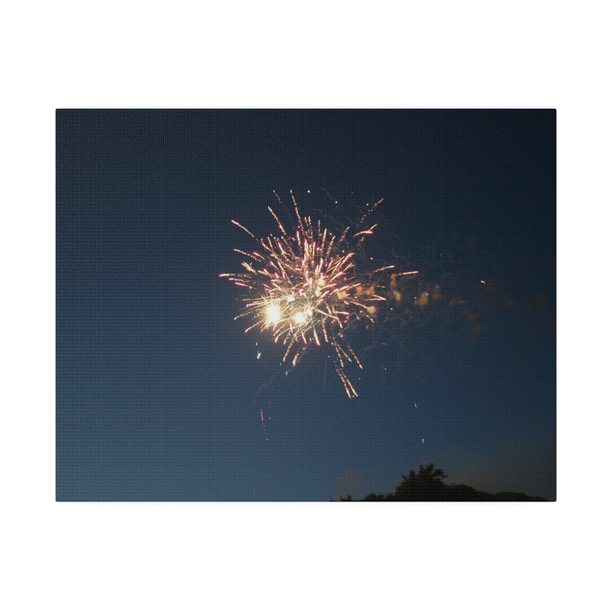 Orange Firework With Red Sparks, Matte Canvas, Stretched, 0.75" - The Trio Synergize Group