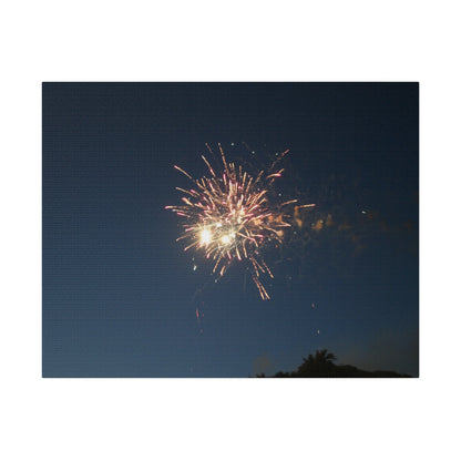 Orange Firework With Red Sparks, Matte Canvas, Stretched, 0.75" - The Trio Synergize Group
