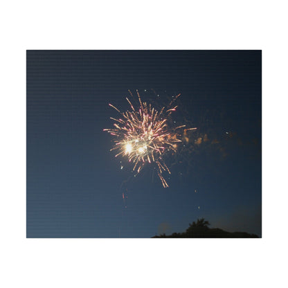 Orange Firework With Red Sparks, Matte Canvas, Stretched, 0.75" - The Trio Synergize Group