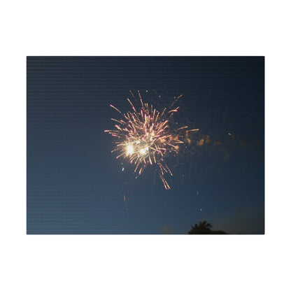 Orange Firework With Red Sparks, Matte Canvas, Stretched, 0.75" - The Trio Synergize Group