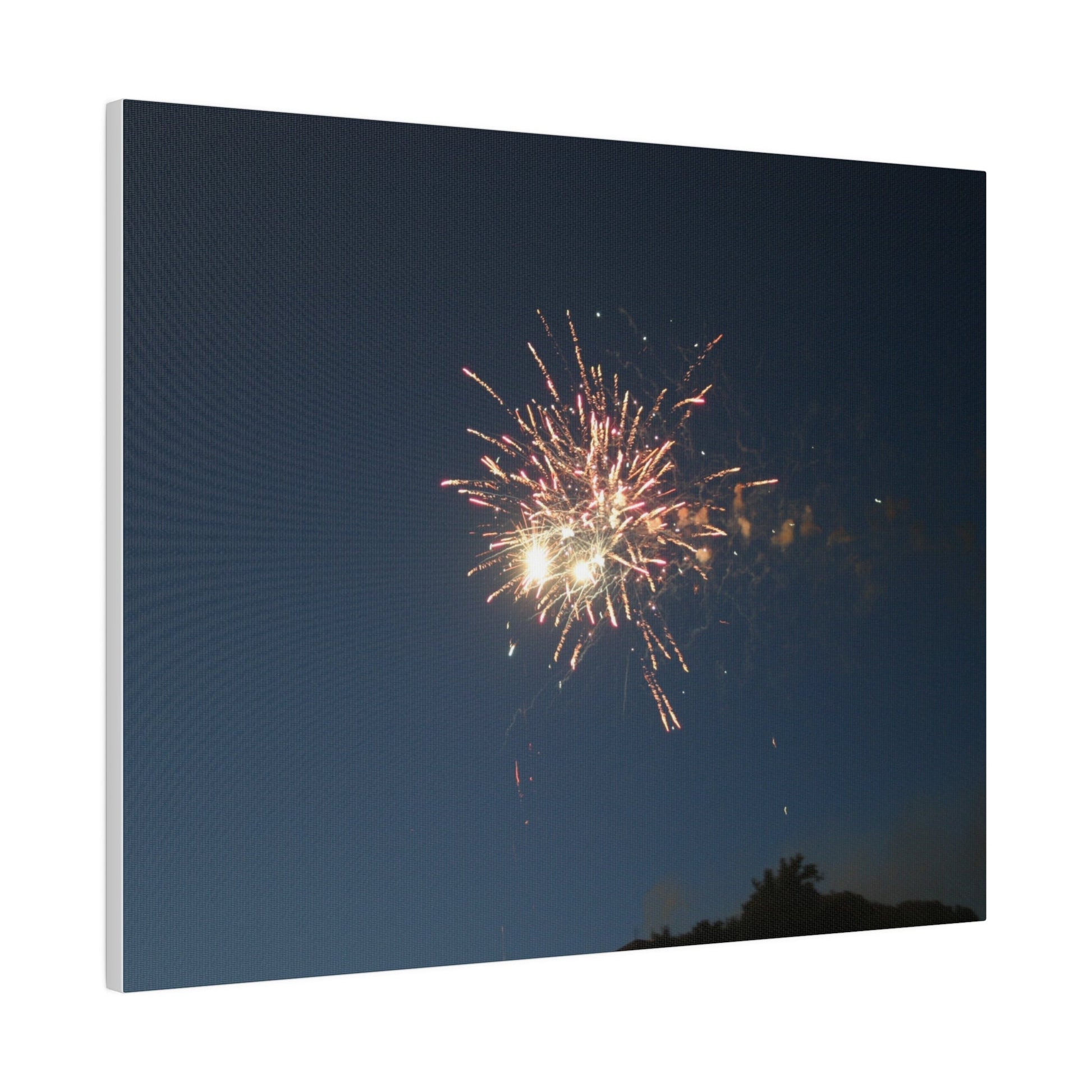Orange Firework With Red Sparks, Matte Canvas, Stretched, 0.75" - The Trio Synergize Group