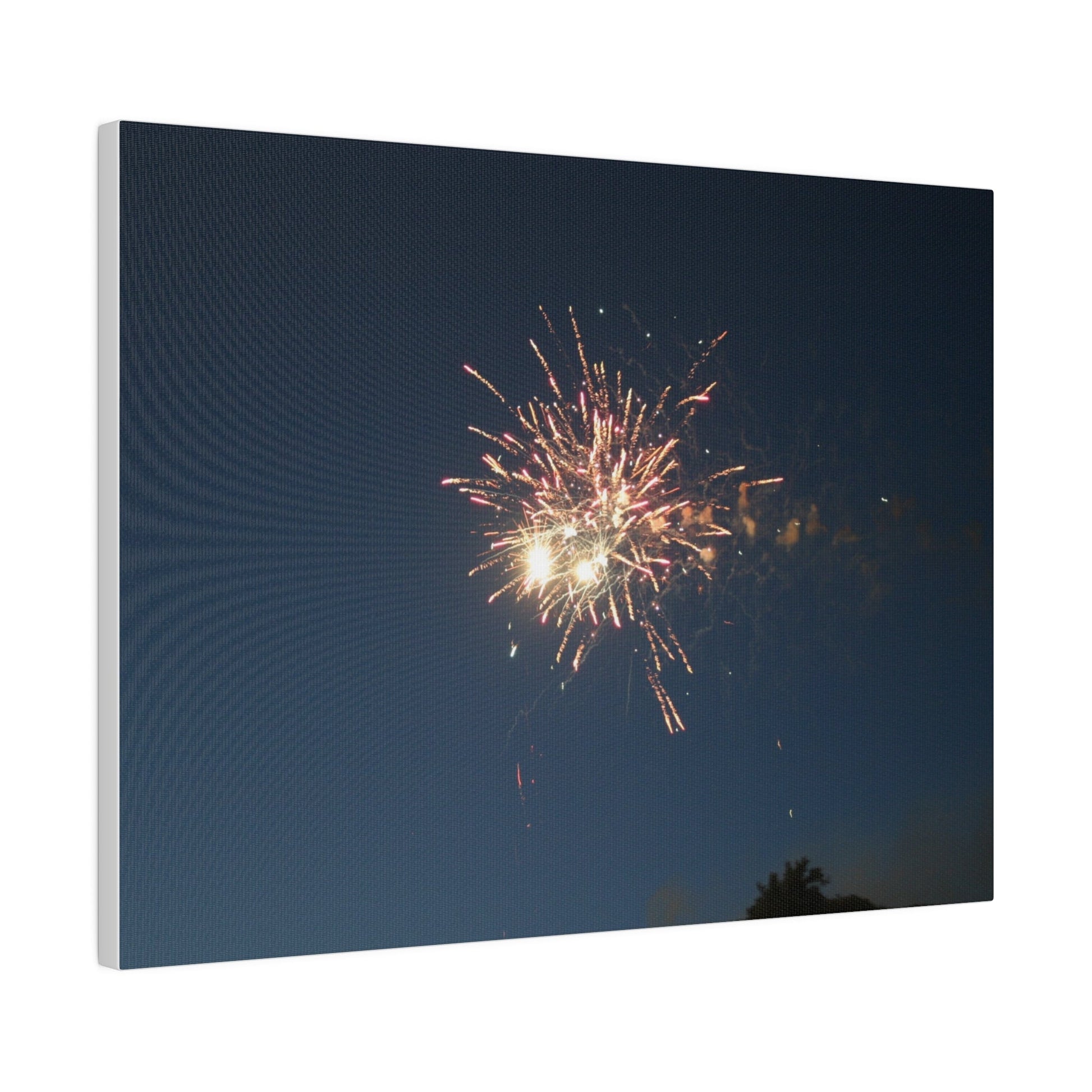 Orange Firework With Red Sparks, Matte Canvas, Stretched, 0.75" - The Trio Synergize Group