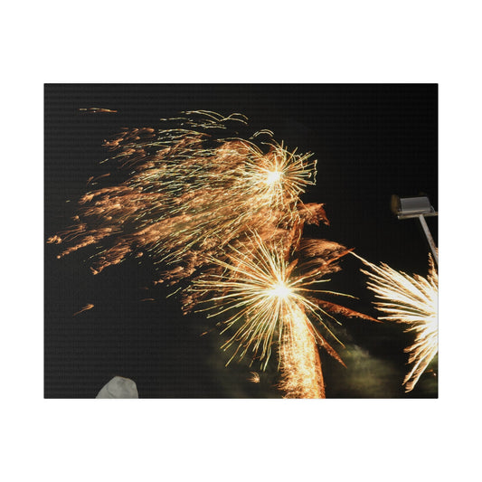 Orange/Yellow Sparkle Firework Canvas - The Trio Synergize Group