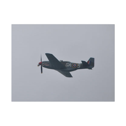 P - 51D Mustang Flying From The Right Side View, Matte Canvas, Stretched, 0.75" - The Trio Synergize Group