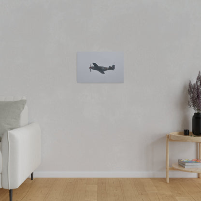 P - 51D Mustang Flying From The Right Side View, Matte Canvas, Stretched, 0.75" - The Trio Synergize Group