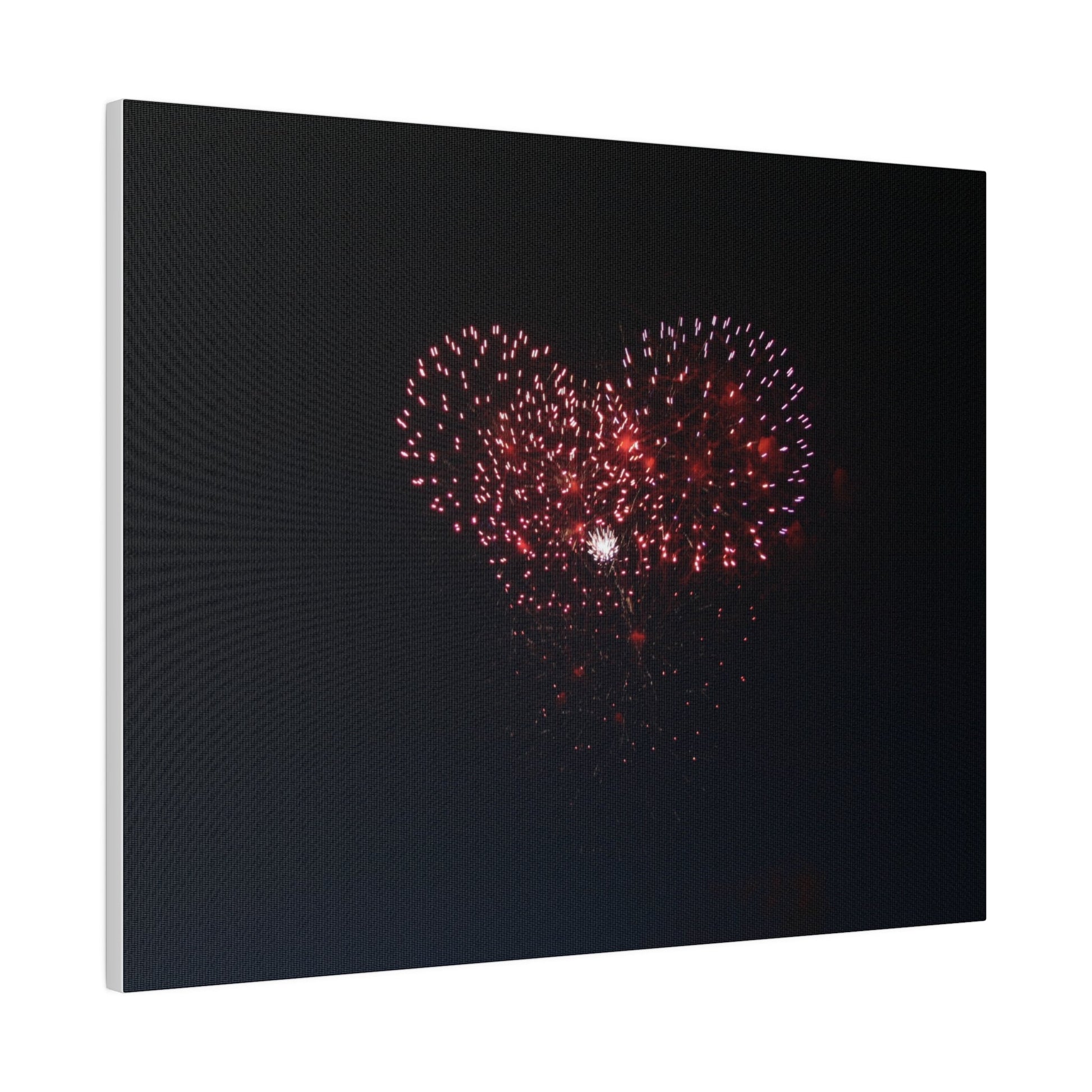Red Firework In Night Sky, Matte Canvas, Stretched, 0.75" - The Trio Synergize Group