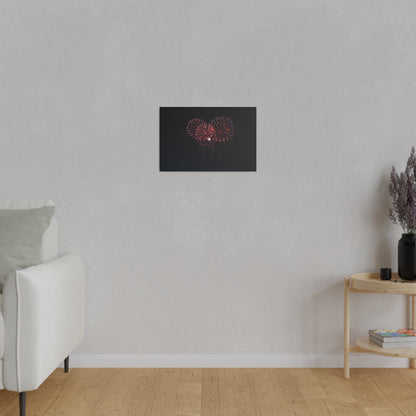 Red Firework In Night Sky, Matte Canvas, Stretched, 0.75" - The Trio Synergize Group