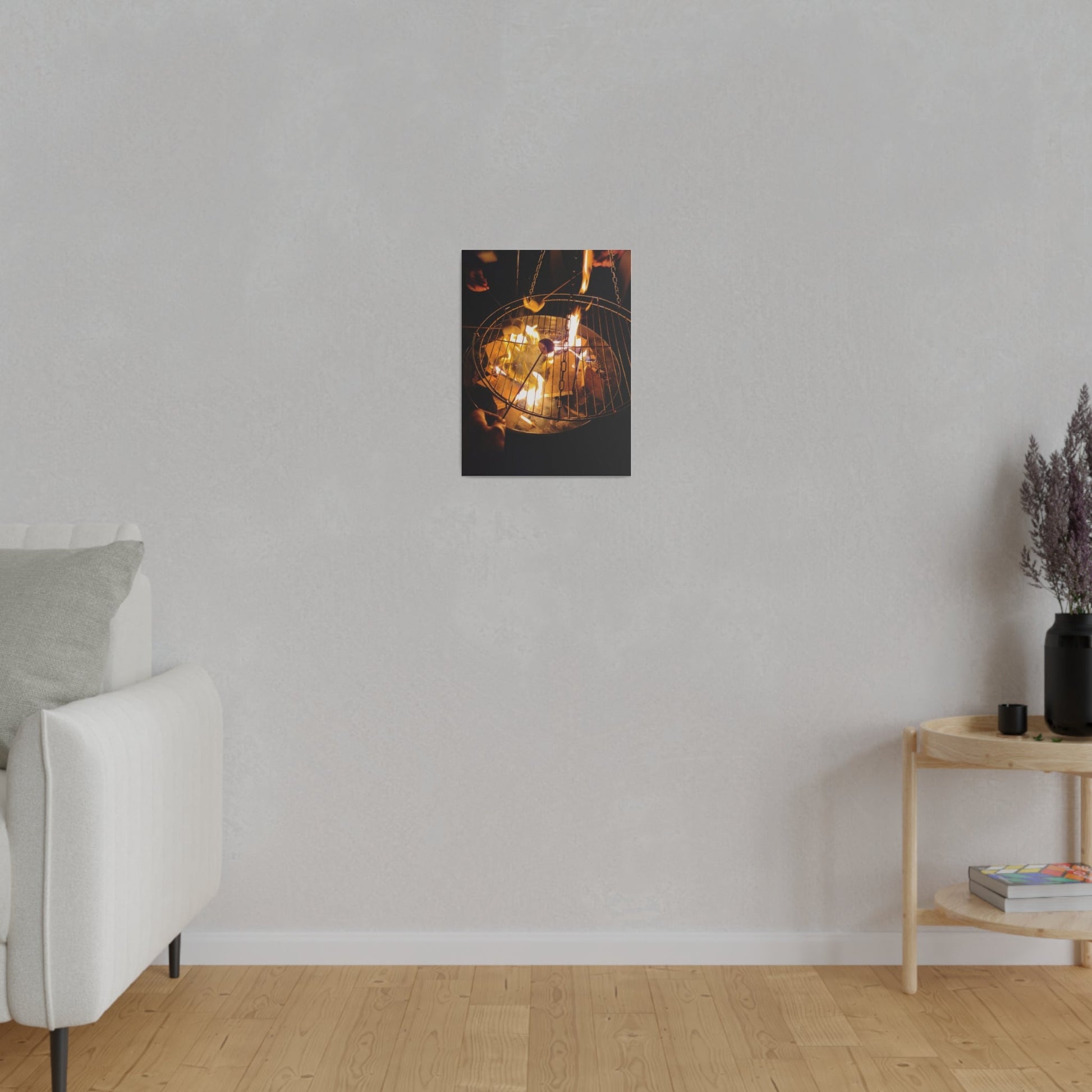 Roasting Marshmallows Over A Fire Pit, Matte Canvas, Stretched, 0.75" - The Trio Synergize Group