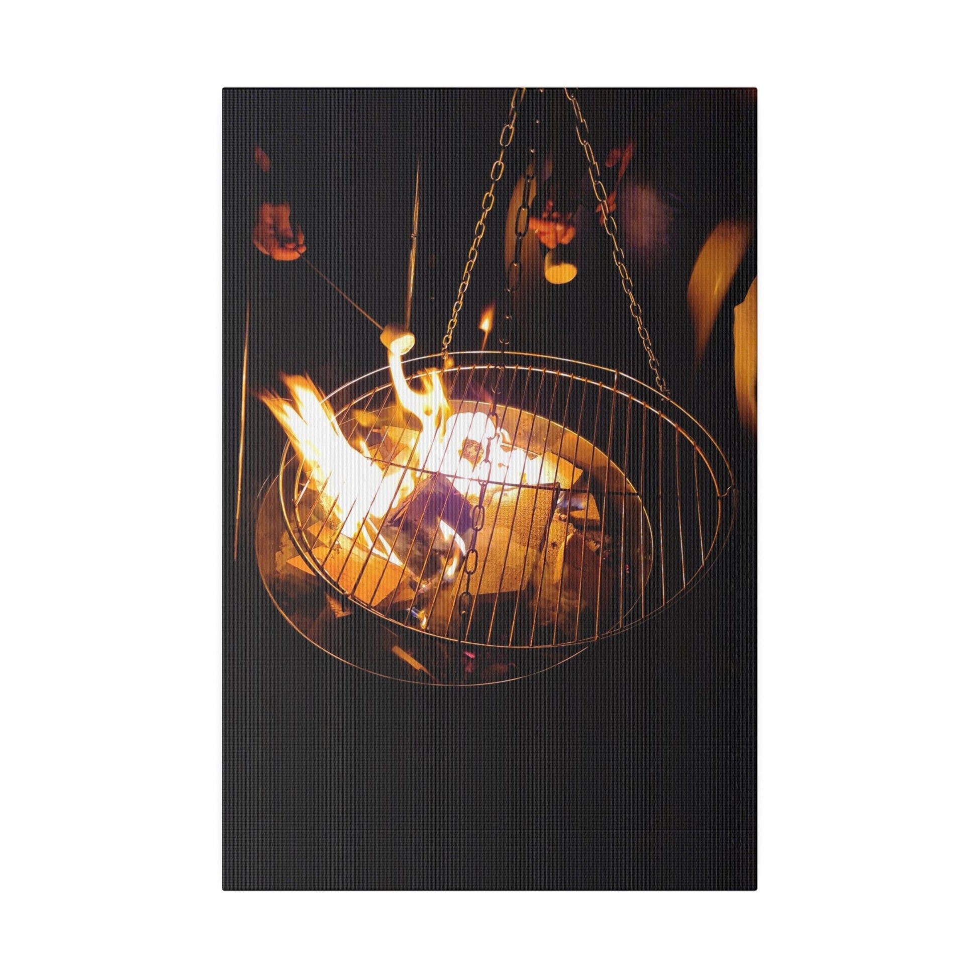 Roasting Marshmallows Over A Fire Pit Canvas - The Trio Synergize Group