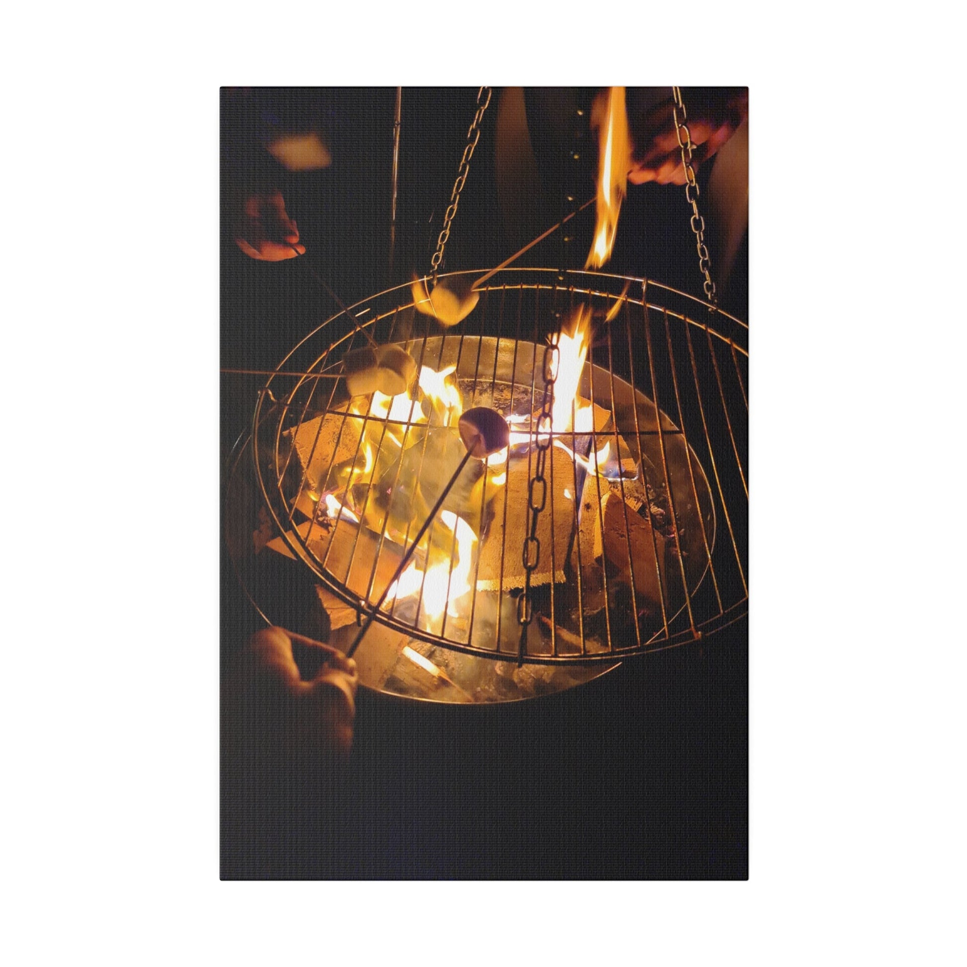 Canvas Print - Roasting Marshmallows Over A Fire Pit - The Trio Synergize Group