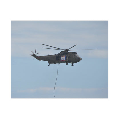 Sea King Helicopter Lowes Rope, Matte Canvas, Stretched, 0.75" - The Trio Synergize Group