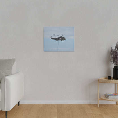 Sea King Helicopter Lowes Rope, Matte Canvas, Stretched, 0.75" - The Trio Synergize Group