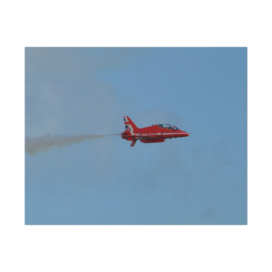 The Red Arrow Flying Right Front Side View Canvas - The Trio Synergize Group