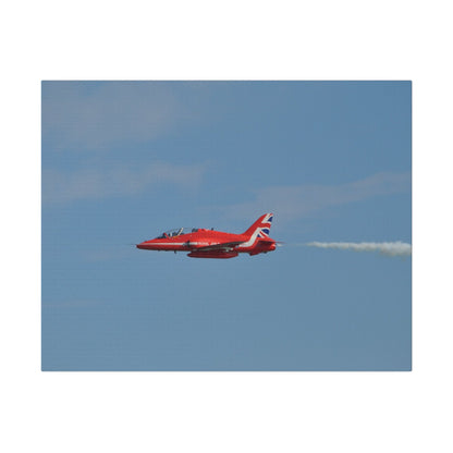 Single Red Arrow Flying From The Right With White Smoke, Matte Canvas, Stretched, 0.75" - The Trio Synergize Group