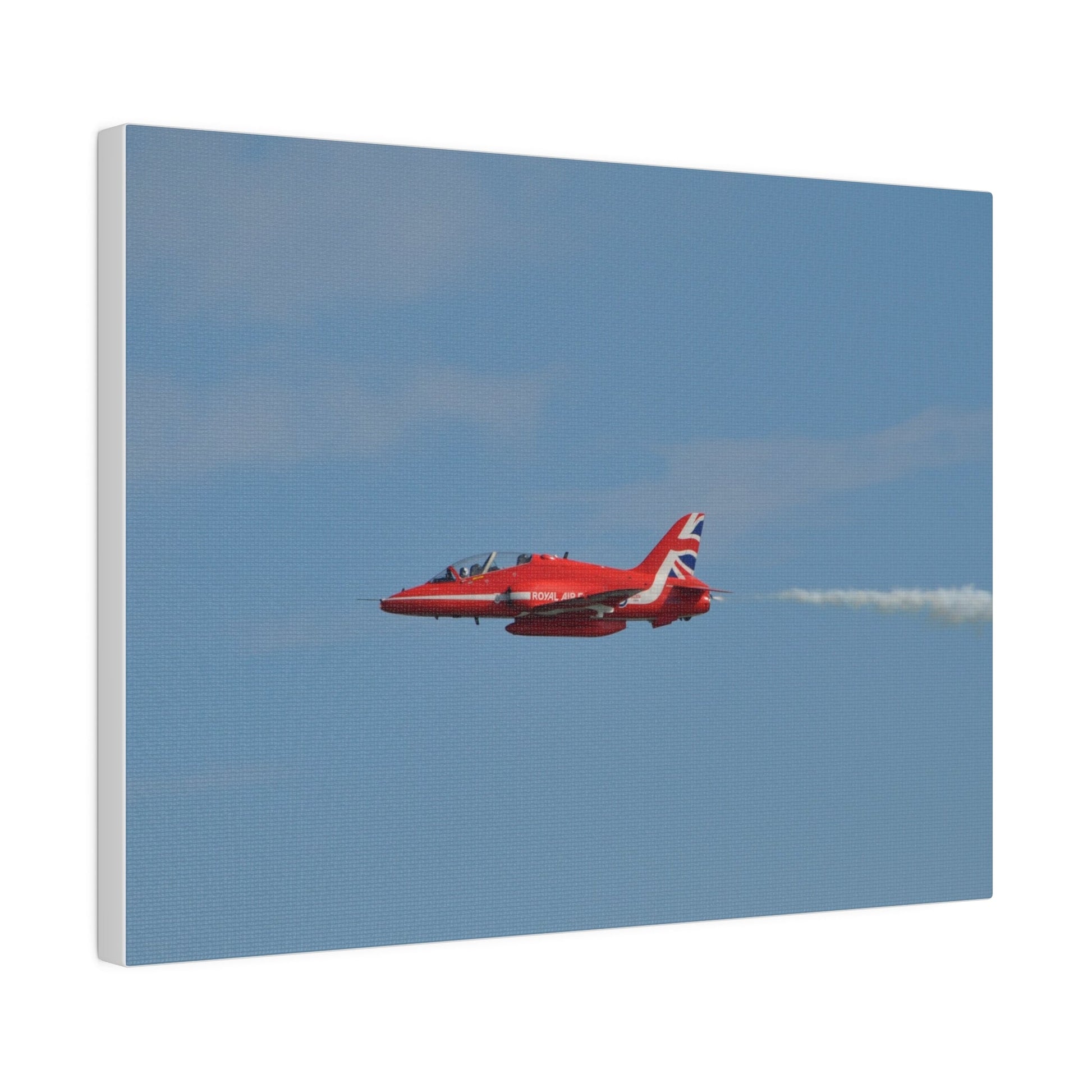 Single Red Arrow Flying From The Right With White Smoke, Matte Canvas, Stretched, 0.75" - The Trio Synergize Group