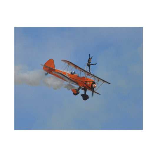 The Wing Walker - Arms Up & Right Leg Up Close Up Canvas - The Trio Synergize Group