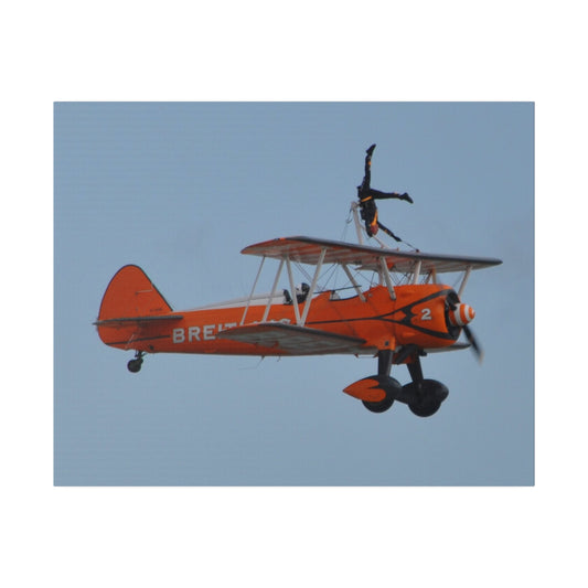 The Wing Walker Person Upside Down Close Up Canvas - The Trio Synergize Group