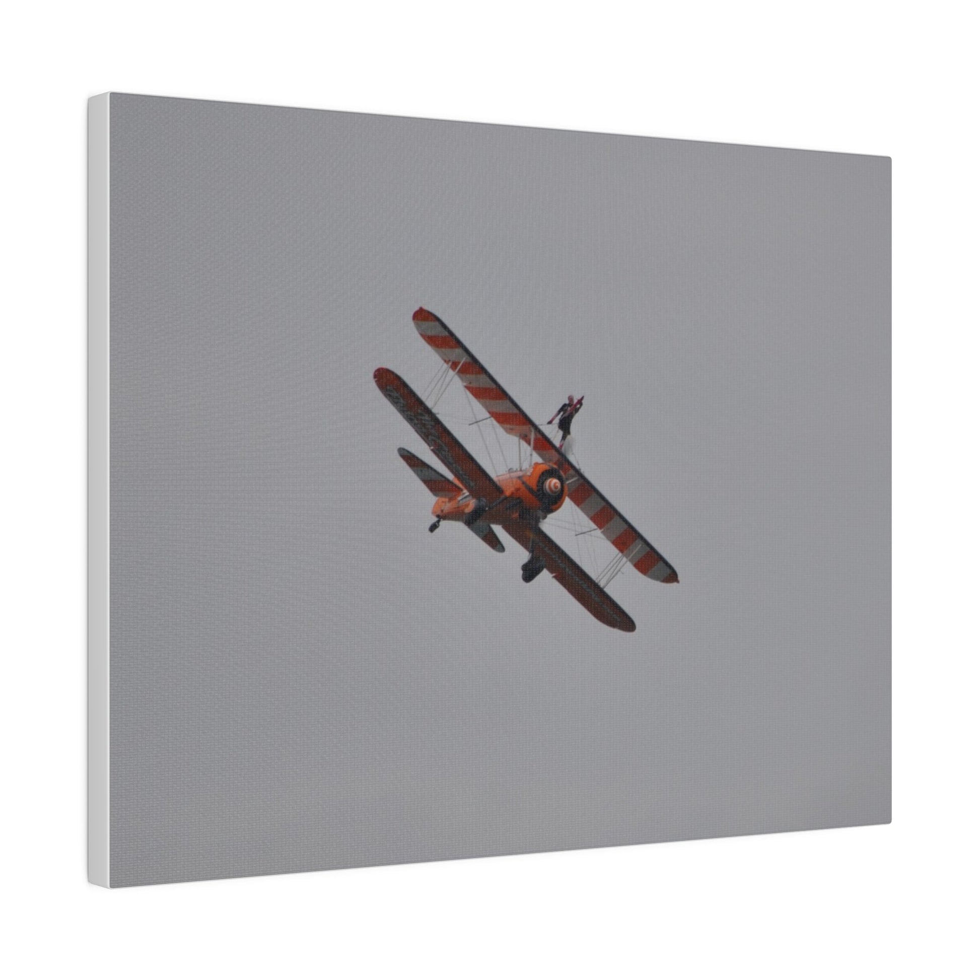 Single Wing Walker Flying From The Left, Front View Much Closer, Person Holding Their Right Leg, Matte Canvas, Stretched, 0.75" - The Trio Synergize Group