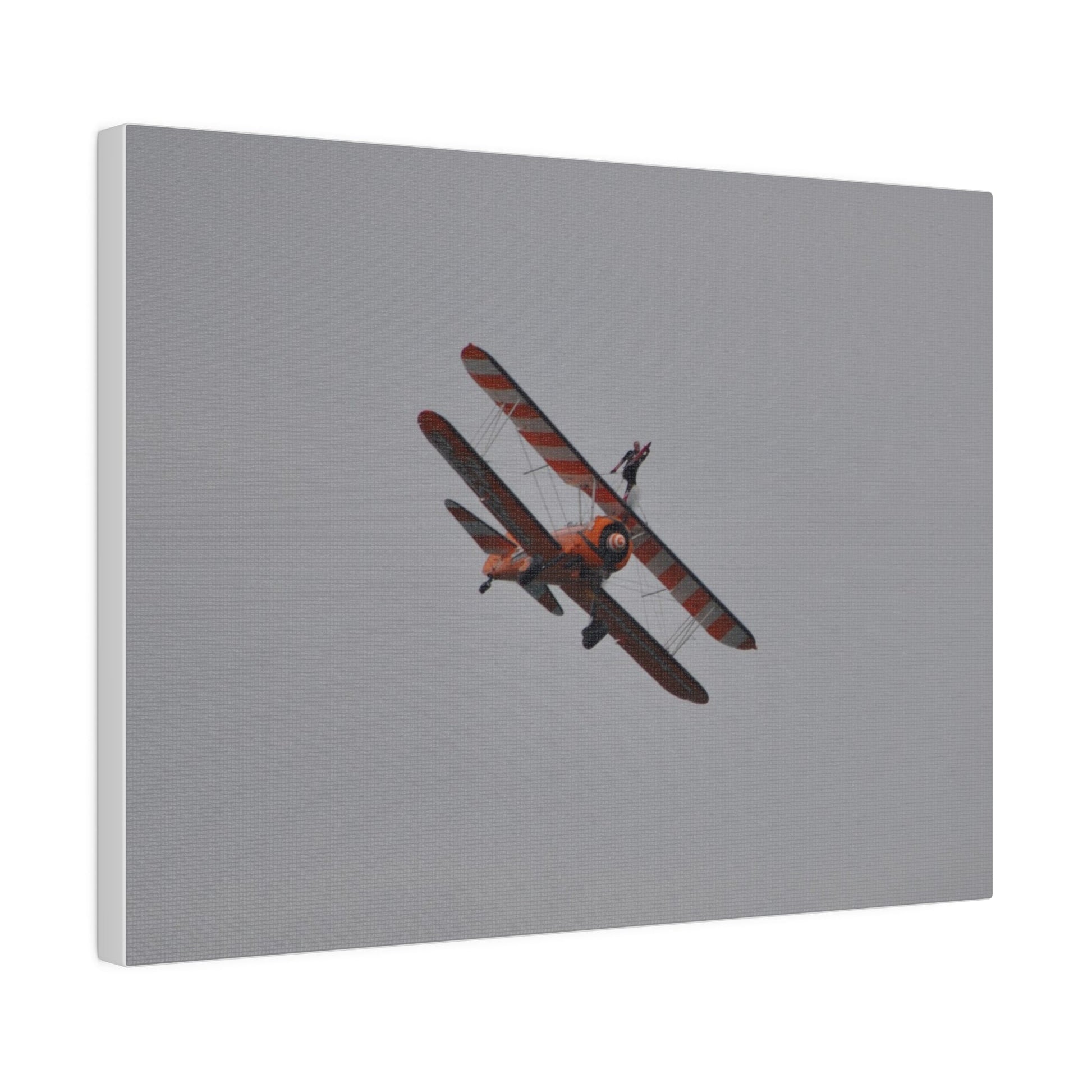 Single Wing Walker Flying From The Left, Front View Much Closer, Person Holding Their Right Leg, Matte Canvas, Stretched, 0.75" - The Trio Synergize Group