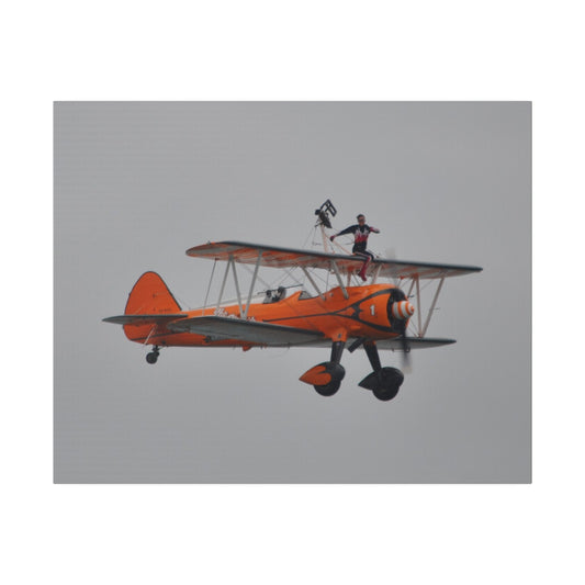 The Wing Walker Without Harness Close Up Shoot Canvas Print - The Trio Synergize Group