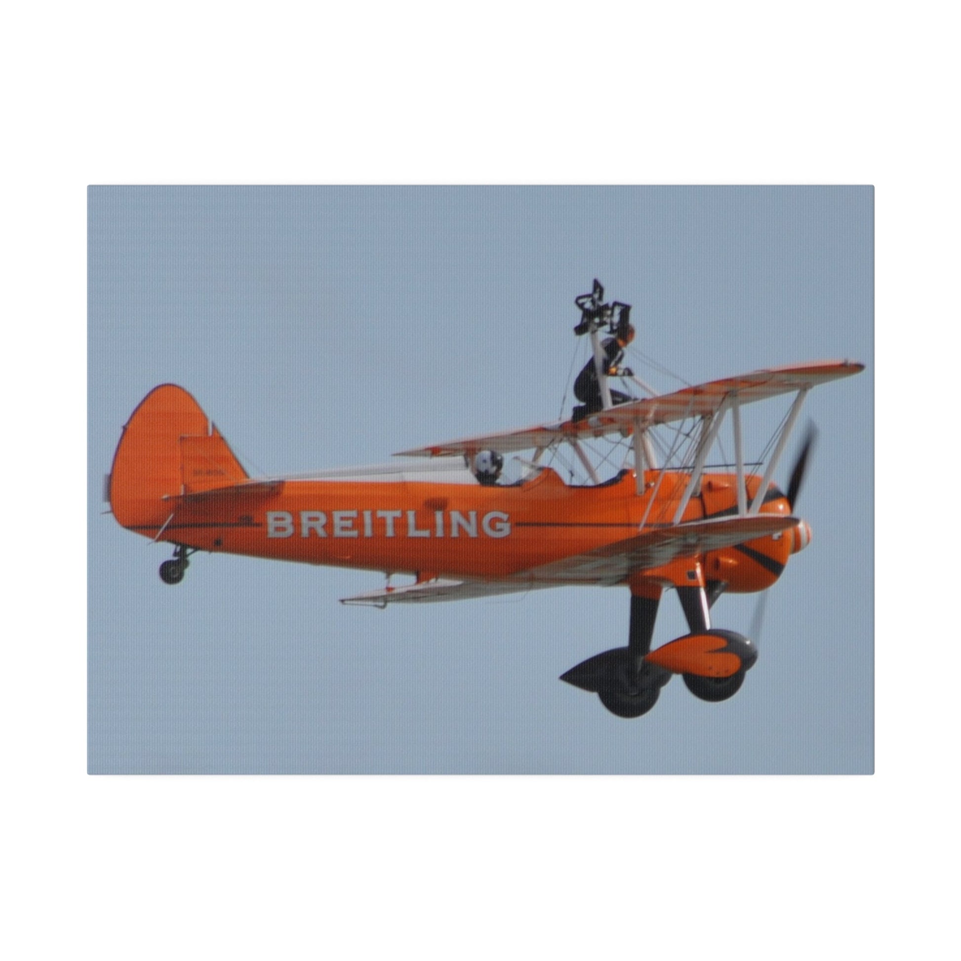 The Wing Walker Side Rear View, On Wing Very Close Up Canvas - The Trio Synergize Group