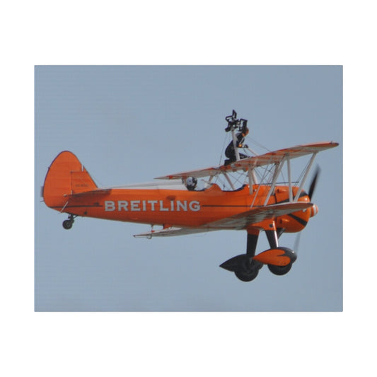 The Wing Walker Side Rear View, On Wing Very Close Up Canvas - The Trio Synergize Group