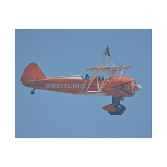 The Wing Walker Sitting Back The Seat Waving Close Up Canvas - The Trio Synergize Group