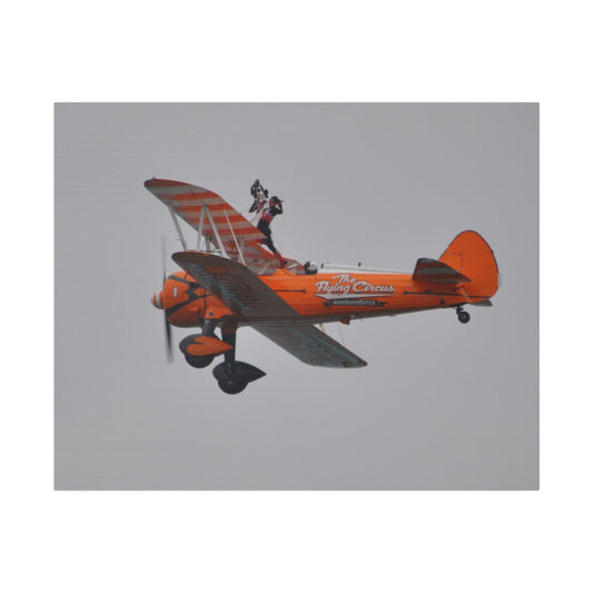 The Wing Walker Much Closer Up, Person No Harness Canvas - The Trio Synergize Group