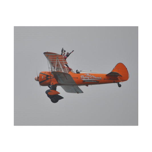 The Wing Walker Standing Without Harness Left Arm Up Canvas - The Trio Synergize Group