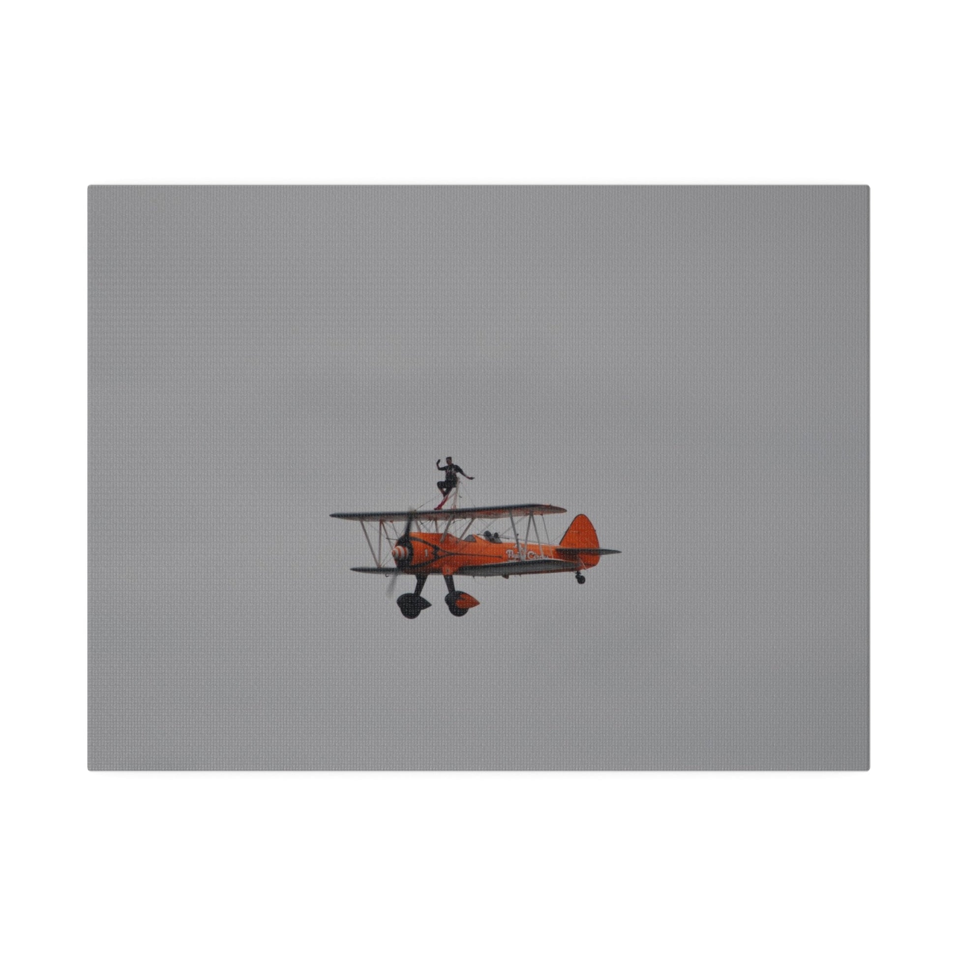 Single Wing Walker Flying From The Right With Front And Side View Close Up, Matte Canvas, Stretched, 0.75" - The Trio Synergize Group