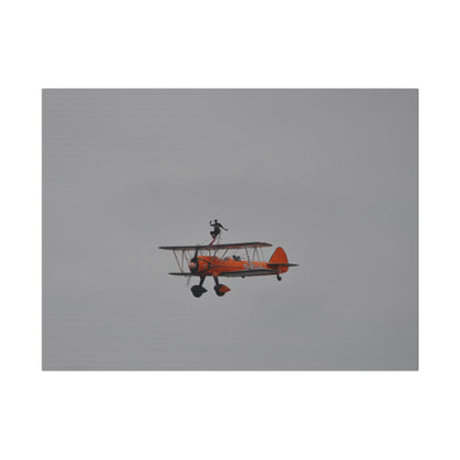 Single Wing Walker Flying From The Right With Front And Side View Close Up, Matte Canvas, Stretched, 0.75" - The Trio Synergize Group