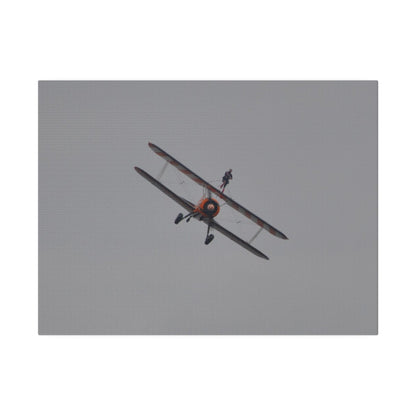 The Wing Walker Flying Forward, Front View Close Up Canvas - The Trio Synergize Group