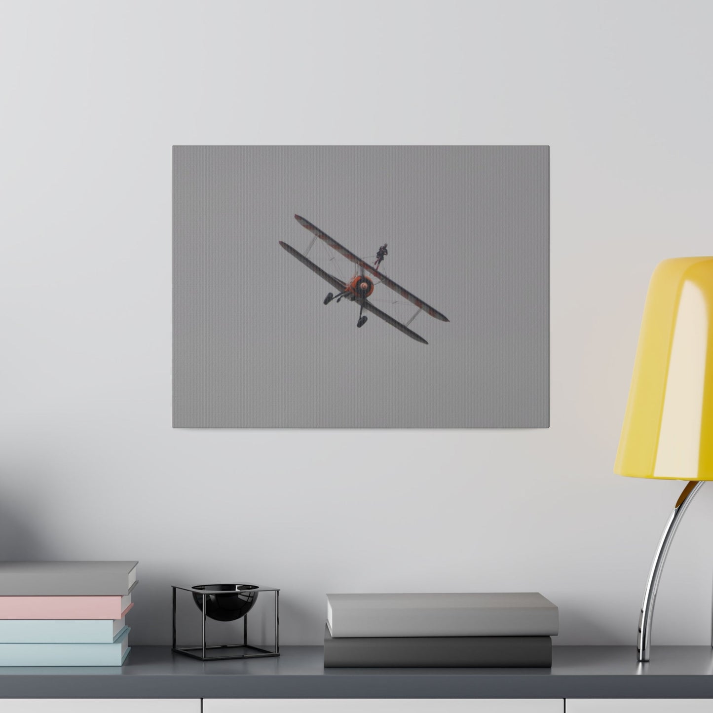 The Wing Walker Flying Forward, Front View Close Up Canvas - The Trio Synergize Group