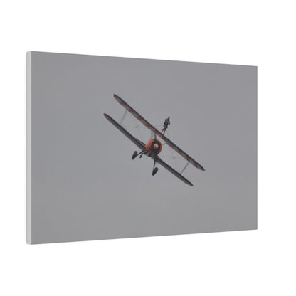 The Wing Walker Flying Forward, Front View Close Up Canvas - The Trio Synergize Group