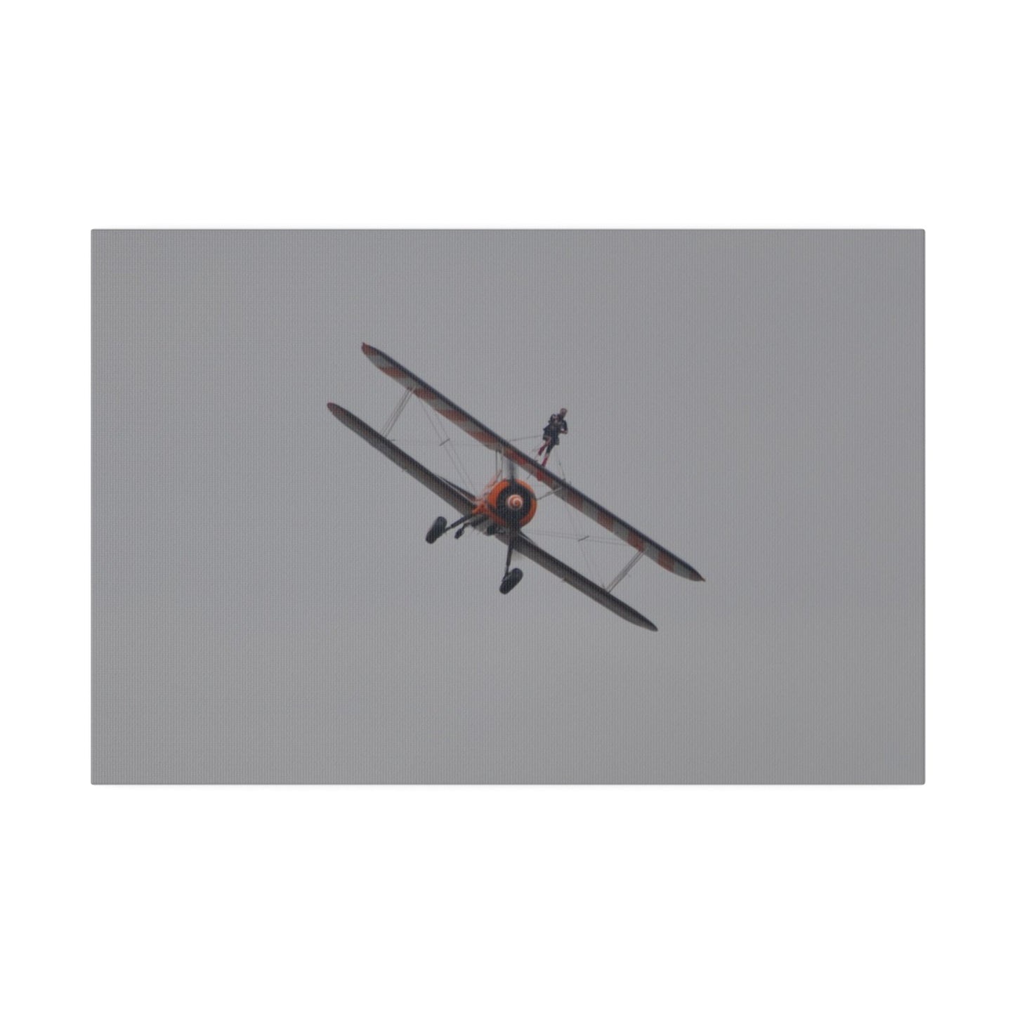 The Wing Walker Flying Forward, Front View Close Up Canvas - The Trio Synergize Group