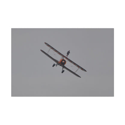 The Wing Walker Flying Forward, Front View Close Up Canvas - The Trio Synergize Group