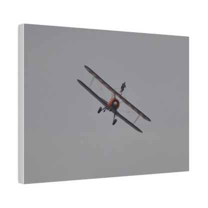 The Wing Walker Flying Forward, Front View Close Up Canvas - The Trio Synergize Group
