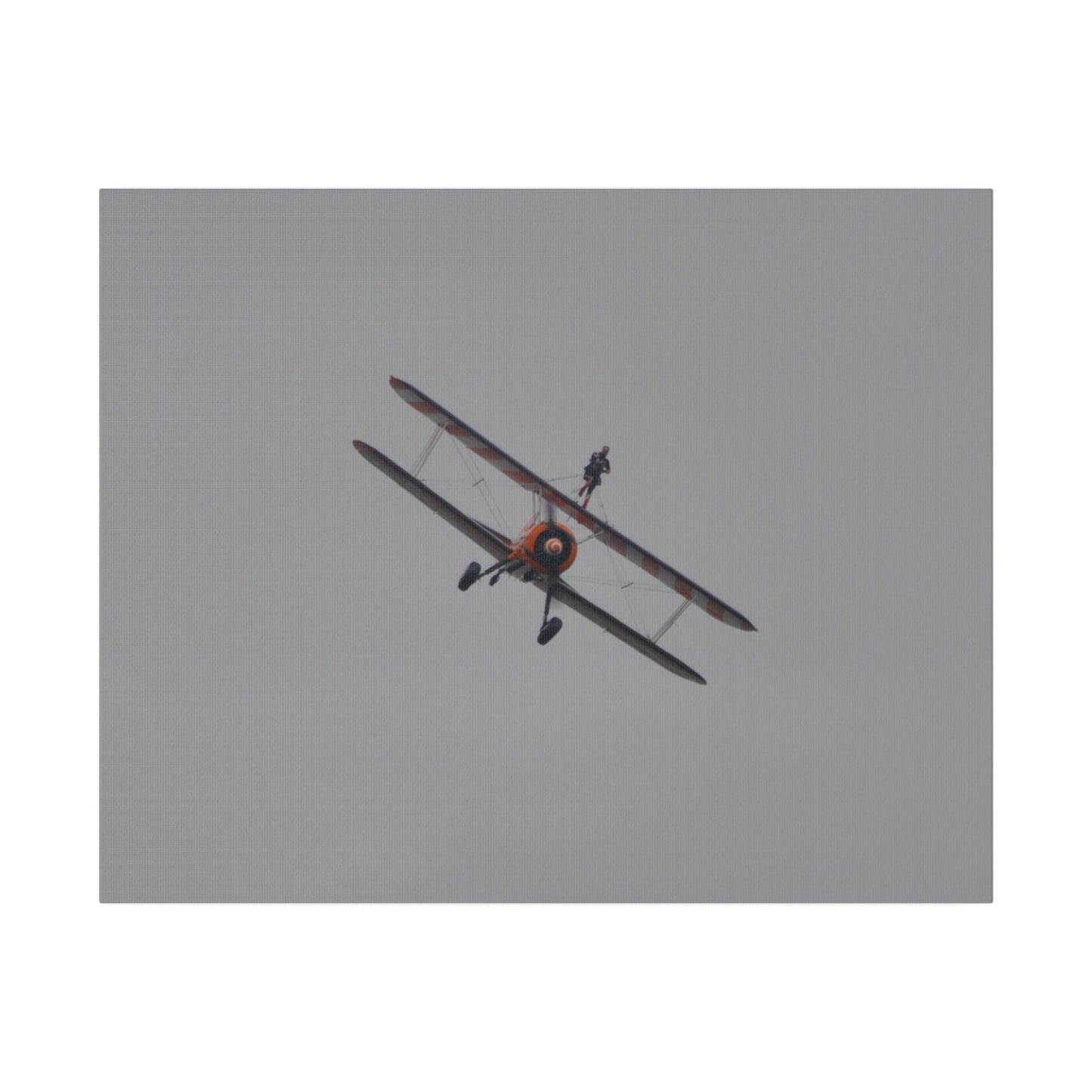 The Wing Walker Flying Forward, Front View Close Up Canvas - The Trio Synergize Group