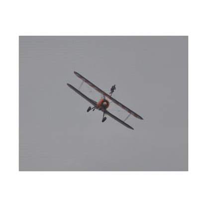 The Wing Walker Flying Forward, Front View Close Up Canvas - The Trio Synergize Group