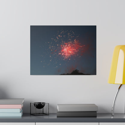 Sparking Red Firework Canvas Print - The Trio Synergize Group