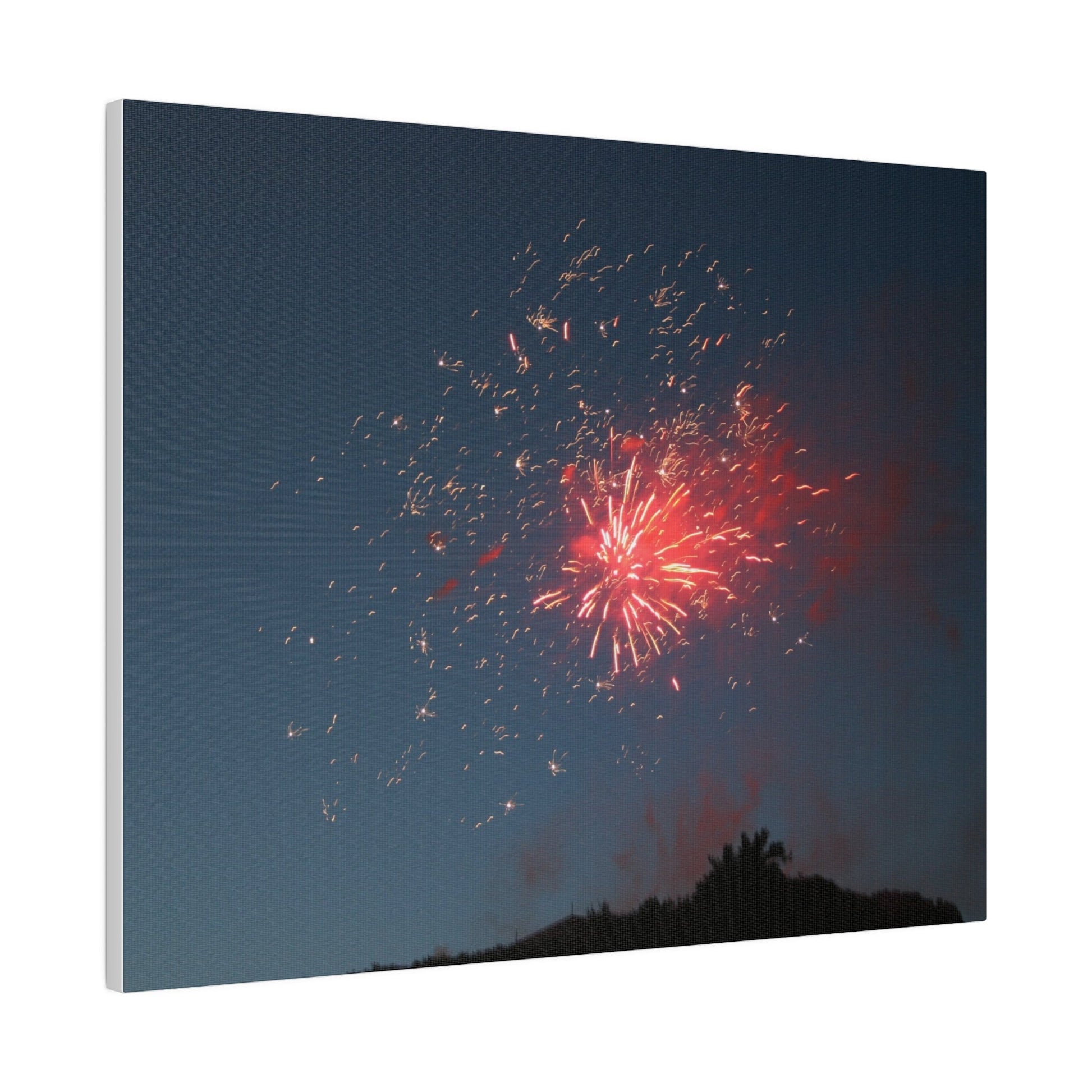 Sparking Red Firework Canvas Print - The Trio Synergize Group